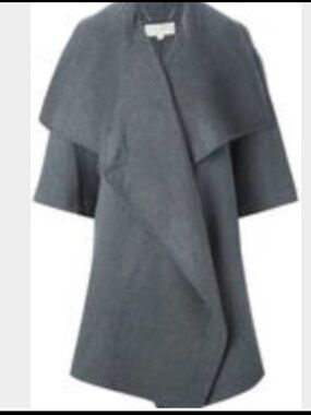 MICHAEL Michael Kors Charcoal Draped Open-Front Jacket Oversized